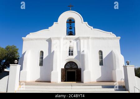 San Elizario Mission, El Paso, Texas, Stati Uniti Foto Stock