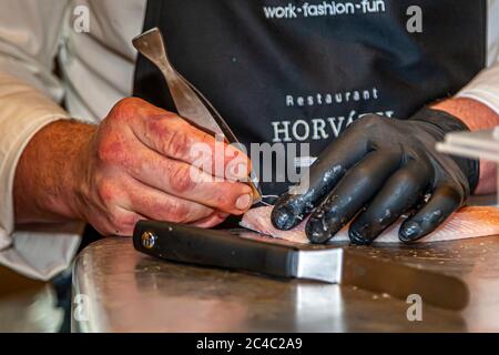 Michelin Star Chef Sebastian Frank al Rheingau Gourmet Festival di Hattenheim, Eltville am Rhein, Germania Foto Stock