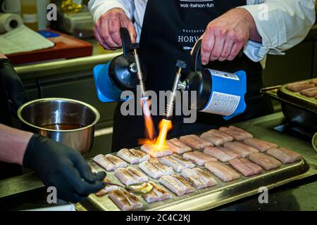 Michelin Star Chef Sebastian Frank al Rheingau Gourmet Festival di Hattenheim, Eltville am Rhein, Germania Foto Stock