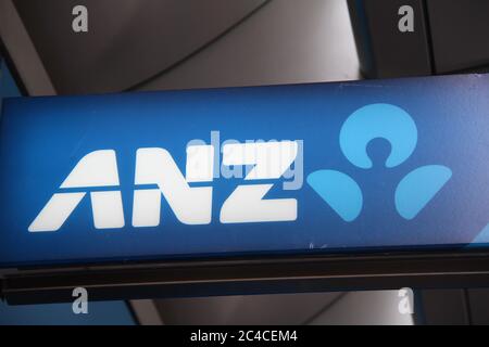ANZ Bank segno. Foto Stock