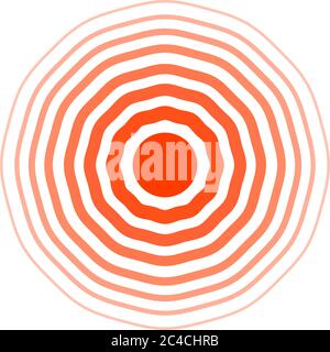 badge dolore come cerchio concentrico trasparente Illustrazione Vettoriale
