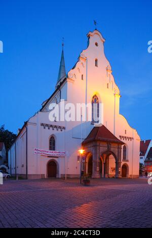 Chiesa di San Mango a St Mang Platz, città vecchia, Kempten, Allgäu, alta Svevia, Baviera, Germania, Europa Foto Stock