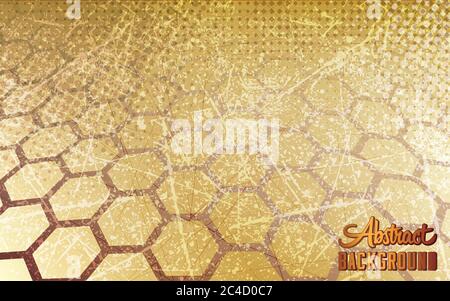 Sfondo esagonale astratto. Vettore e illustrazione. Illustrazione Vettoriale