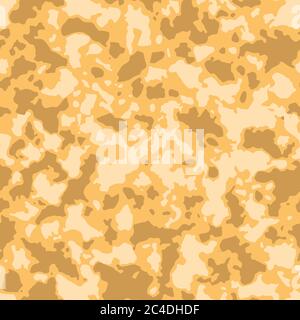 Motivo camouflage senza cuciture con mosaico di macchie astratte. Sfondo camo militare e esercito in verde o ombra kaki. Illustrazione Vettoriale