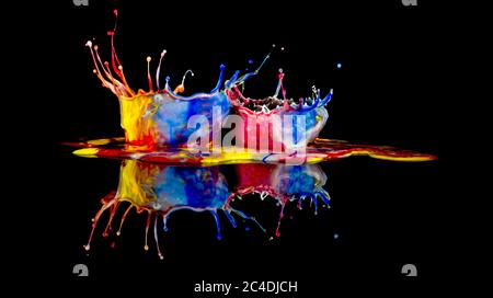 collisioni idrop art abstract Foto Stock