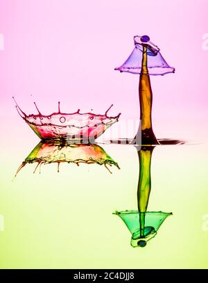 collisioni idrop art abstract Foto Stock