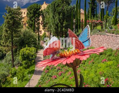 I maestosi Giardini Botanici del Castello Trauttmansdorff, vicino a Merano in Alto Adige, Italia settentrionale Foto Stock