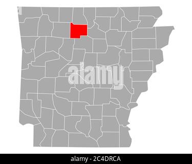 Mappa di Searcy in Arkansas Foto Stock