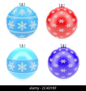 Palline di decorazione di Natale. illustrazione del rendering 3d Foto Stock