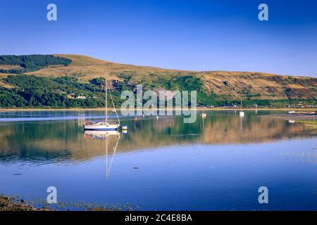 Afon Mawddach a Fairbourne Barmouth Gwynedd in Galles Foto Stock