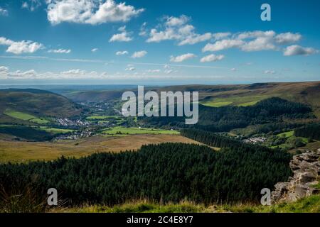 Prezzo comune e Ogmore Vale maggiore Valle Ogmore Bridgend Glamorgan Galles Foto Stock