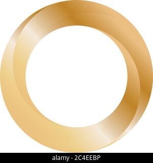 Design anello in oro. Icona orbita. Illustrazione vettoriale. Illustrazione Vettoriale