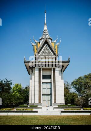 Monumento a Choeung Ek, Phnom Penh, Cambogia, Sud-est asiatico Foto Stock