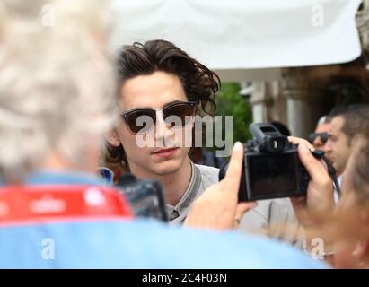 VENEZIA, ITALIA - 02 SETTEMBRE: Timotee Chalamet arriva al 76esimo Festival del Cinema di Venezia il 02 settembre 2019 a Venezia, Italia Foto Stock