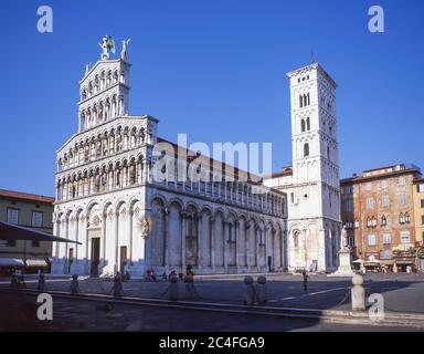 San Michele in forno, Piazza San Michele, Lucca, Toscana, Italia Foto Stock