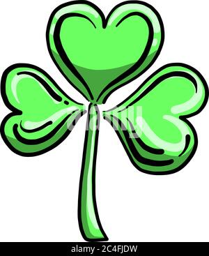 Pianta verde, illustrazione, vettore su sfondo bianco Illustrazione Vettoriale