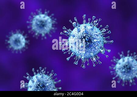 Il citomegalovirus umano (HCMV), computer illustrazione. HCMV è un membro della famiglia di herpes virus. Ha un alto tasso di infezione ed è una delle principali cause di malattia in vulnerabile neonati e pazienti immunocompromessi, ma normalmente non causa la malattia negli adulti sani. Foto Stock