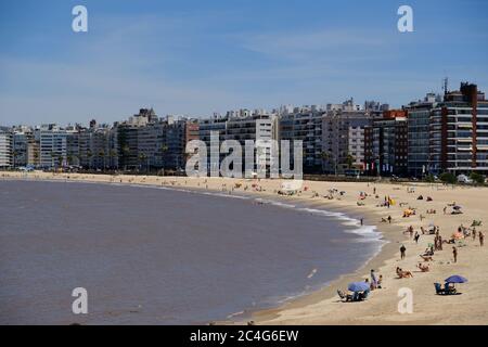Uruguay Montevideo - Spiaggia di Pocitos Foto Stock