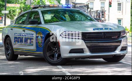 State Capitol Police Car presso Capitol Square a Raleigh, North Carolina Foto Stock