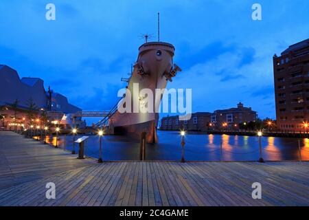 Corazzata Wisconsin al Nauticus Museum, Norfolk, Virginia, USA Foto Stock