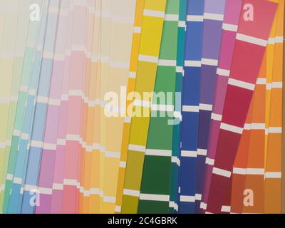 Tavolozze di colori. Tonalità arcobaleno. Concetto di selezione del colore. Foto Stock