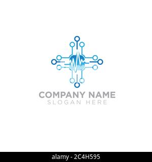 Azienda, identità, azienda, marchio, branding, logotipo. Pulito, moderno ed elegante Illustrazione Vettoriale