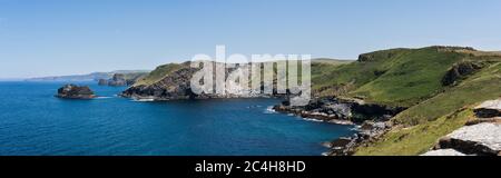 National Trust - Glebe Cliff a Tintagel in Cornovaglia in Inghilterra Foto Stock