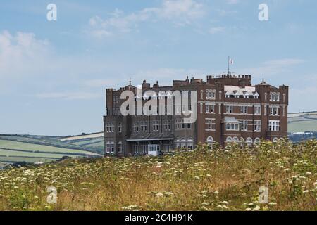 National Trust - Glebe Cliff a Tintagel in Cornovaglia in Inghilterra Foto Stock