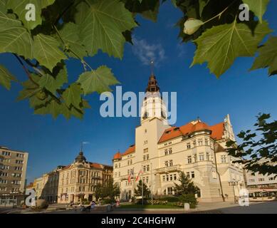 Municipio di Horní náměstí in Opava, Moravskoslezský kraj, Repubblica Ceca Foto Stock