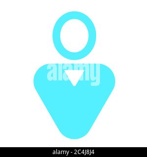 Icona utente moderno - singolo uomo bianco Foto Stock