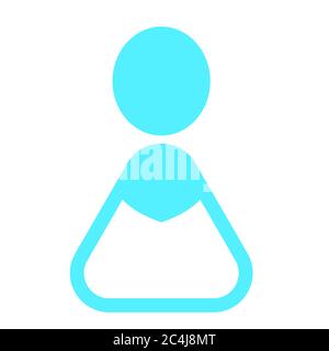 Icona utente moderno - Donna colorata Foto Stock