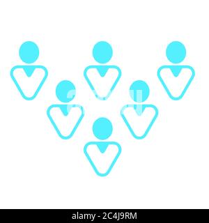 Icona utente moderno - Gruppo di uomini misti Foto Stock