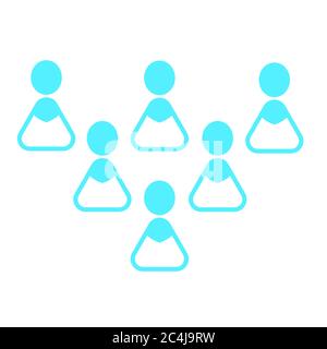 Icona utente moderno - Gruppo di uomini misti di colore femminile Foto Stock