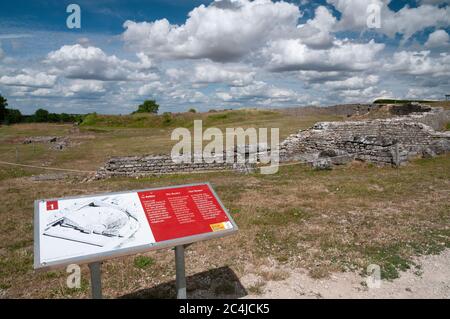 Rovine gallo-romane di Alesia sito, Alise St Reine, Cote d’Or (21), Bourgogne-Franche-Comte regione, Francia Foto Stock