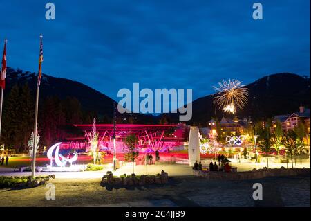 Whistler, BC, Canada: Festa del Canada nel villaggio di Whistler – Stock Photo Foto Stock