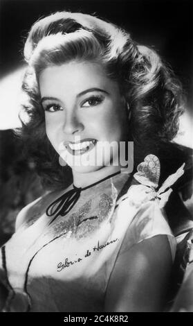 Attrice americana Gloria DeHaven (1925-2016), Ritratto pubblicitario di testa e spalle, metà degli anni '40 Foto Stock