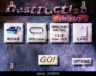 Destruction Derby - Sony PlayStation 1 PSX - solo per uso editoriale Foto Stock