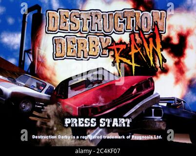 Destruction Derby Raw - Sony PlayStation 1 PSX - solo per uso editoriale Foto Stock