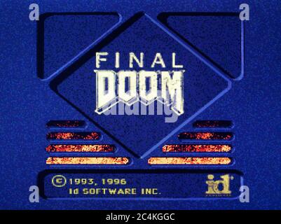 Final Doom - Sony PlayStation 1 PSX - solo per uso editoriale Foto Stock