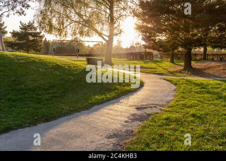 Horsham Park West sussex covid 19, blocco del virus corona 2020 Foto Stock