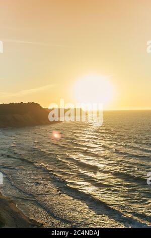 Spiaggia sulla baia Kaliningrad regione. Svetlogorsk. Foto Stock