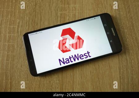 Logo NatWest visualizzato sullo smartphone Foto Stock