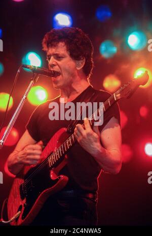 Lou Reed in concerto 1986 Foto Stock