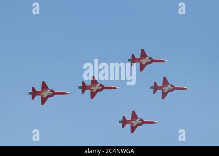 Flugshow, appassionati di aviazione, Warbirds, vecchi aerei Foto Stock