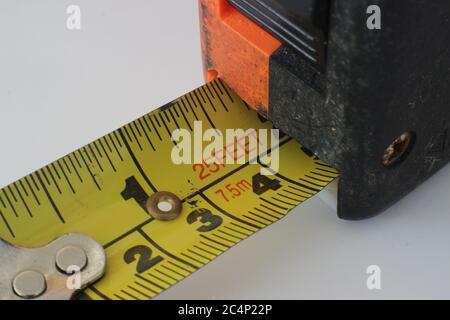 Retractable tape measure Foto Stock