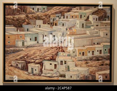 Almería, Andalusia, Spagna, Europa.. Museo d'Arte Doña Pakyta (Museo de arte Doña). Museo d'Arte Doña Pakyta (Museo de arte Doña Pakyta). La Chanca, realizzata da Miguel Martínez Gómez (1920-2003), 1983 circa, olio su tela. Foto Stock