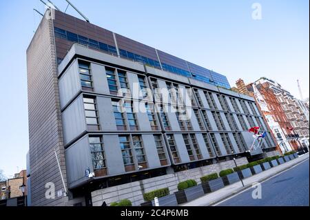 The Royal Danish Embassy, 55 Sloane St, Knightsbridge, Londra SW1X 9SR Foto Stock