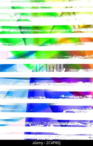 Un selvaggio retrò Abstract Vibrant Neon Coours e vortici con linee per lo sfondo Foto Stock