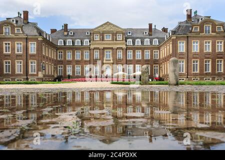 Schloss Nordkirchen, castello fossato, Wasserschloss, Nordkirchen palazzo barocco, Nord Reno Westfalia, Germania Foto Stock