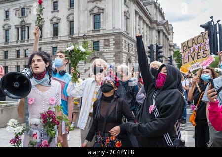 Black Trans Lives è una protesta a Londra Foto Stock